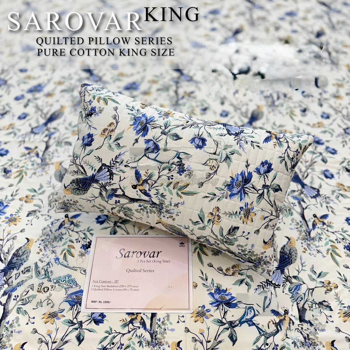SAROVER KING SIZE QUILTED BEDSHEEET