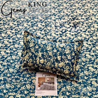 GEMS KING FITTED – 3PCS KING FITTED BEDSHEET SET (1+2)