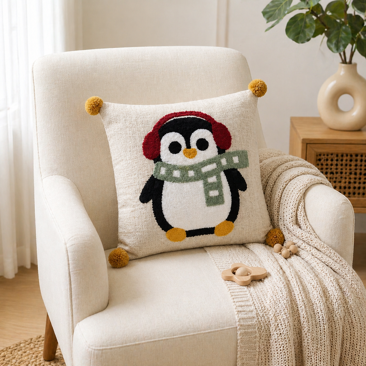 CUDDLE KIDS Hand Stitch Throw Cushion Covers
