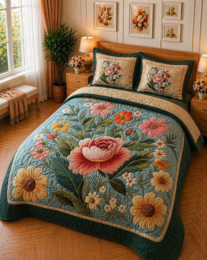 FAUX QUILTING EFFECTS DIGITAL PRINTS SUPERKING SIZE