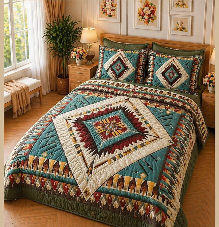 FAUX QUILTING EFFECTS DIGITAL PRINTS SUPERKING SIZE