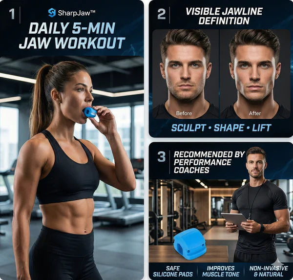 SharpJaw™- Jaw Shaper & Facial Toner | Sculpt, Shape & Lift | Compact Jaw Exerciser