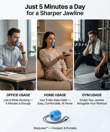 SharpJaw™- Jaw Shaper & Facial Toner | Sculpt, Shape & Lift | Compact Jaw Exerciser