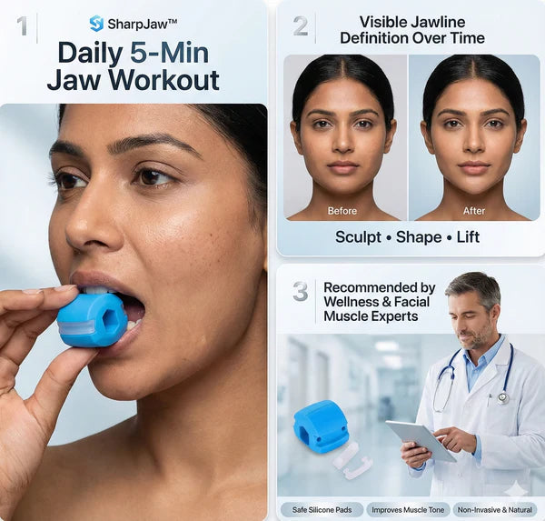 SharpJaw™- Jaw Shaper & Facial Toner | Sculpt, Shape & Lift | Compact Jaw Exerciser